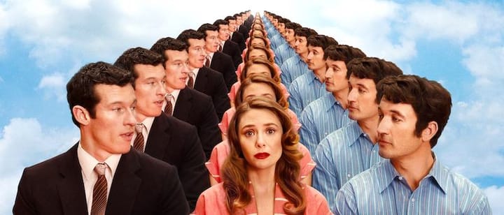 Película de comedia Eternity, encontrarse en el más allá con Elizabeth Olsen y Callum Turner